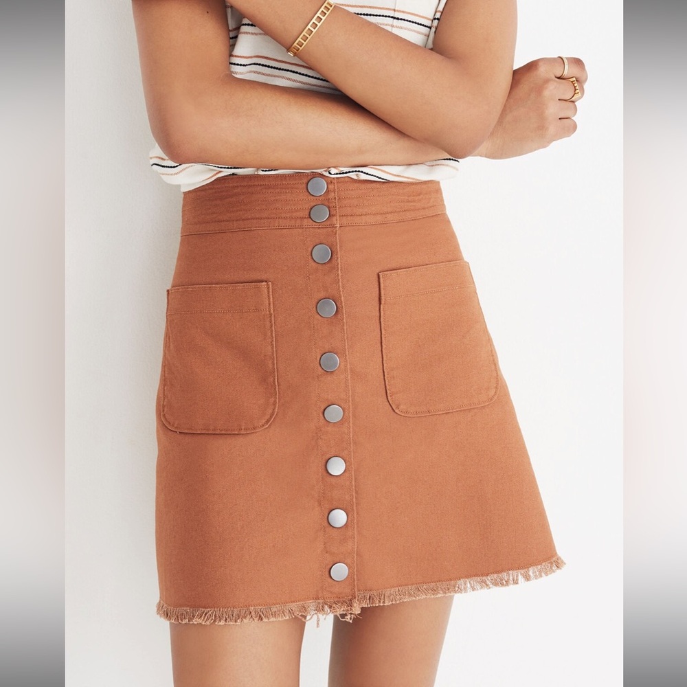 Madewell High-Waist Snap Skirt - Picture 4 of 4